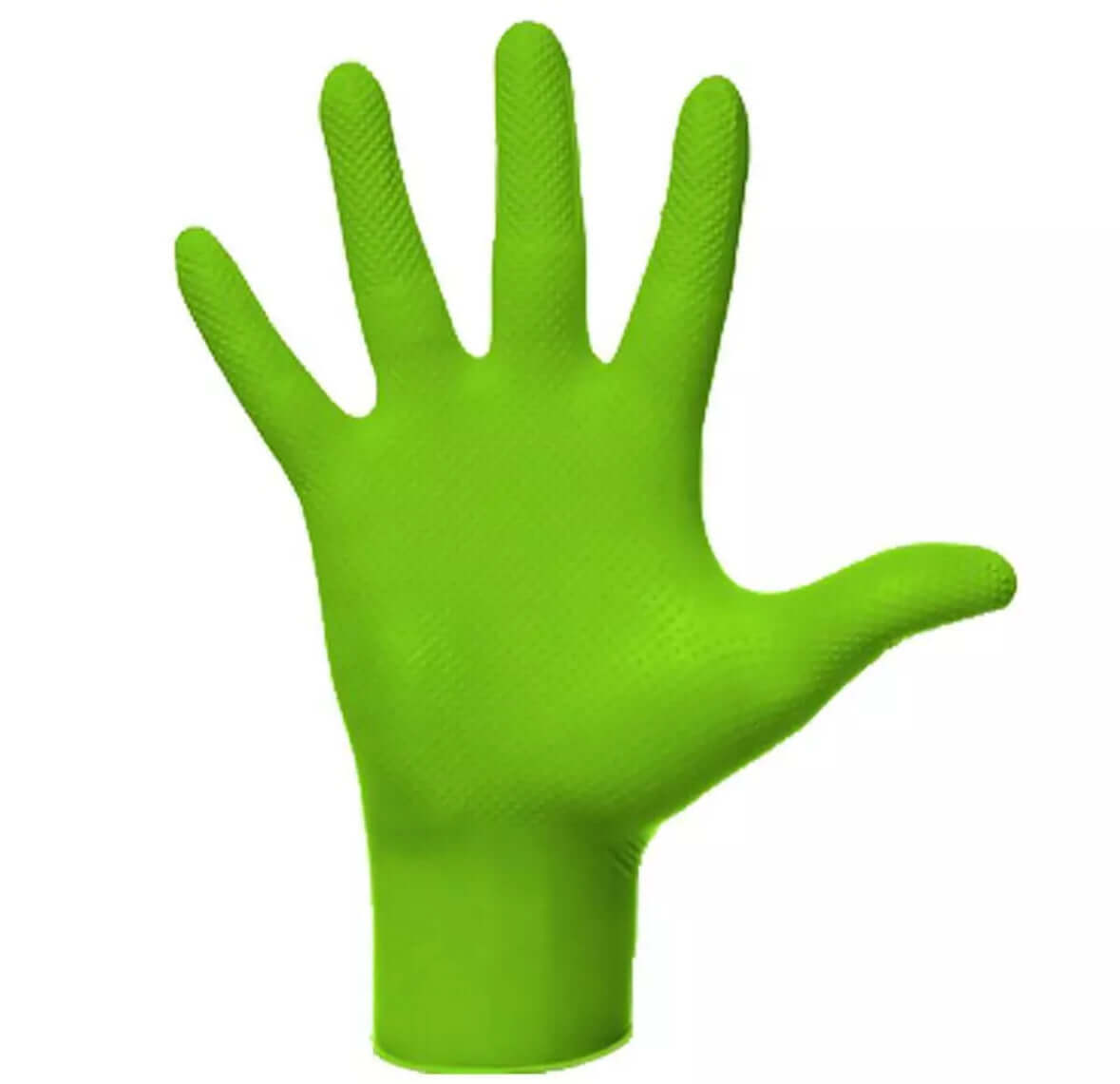 Green Textured Disposable Gloves