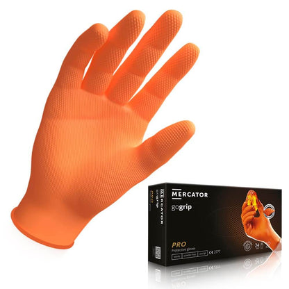 Orange glove and Mercator gogrip box