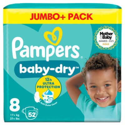 Pampers Baby Dry Nappies Size 8