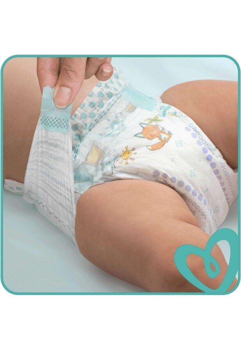 Baby wearing a diaper