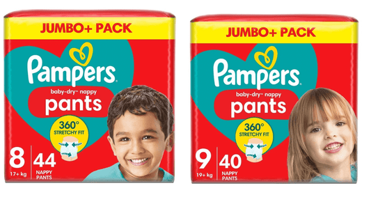 Pampers baby-dry nappy pants size 8 & 9