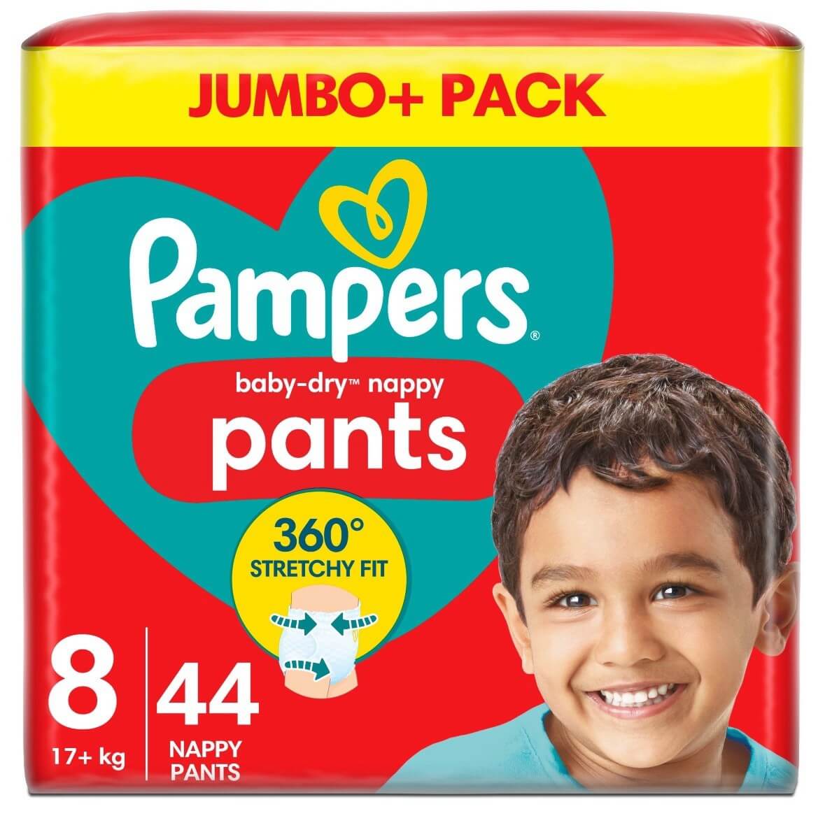 Pampers baby-dry nappy pants size 8 pack 