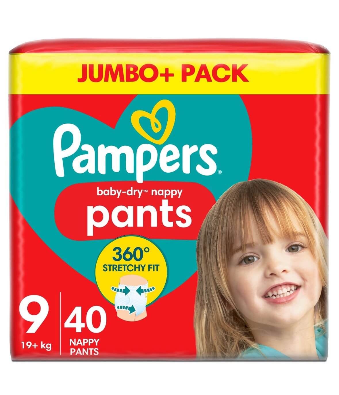 Pampers baby-dry nappy pants size 9